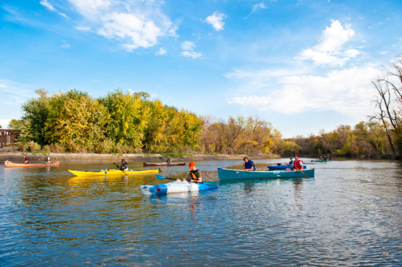 Kayaking on the red river